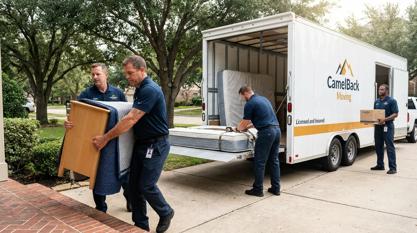 Crew loading residential truck for cross-state move from Walden, NY